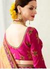 Peach and Rose Pink Contemporary Style Saree - 2