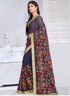 Faux Georgette Beads Work Traditional Saree - 1