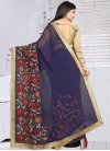 Faux Georgette Beads Work Traditional Saree - 2
