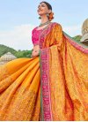 Embroidered Work Banarasi Silk Trendy Classic Saree For Bridal - 1