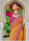 Embroidered Work Banarasi Silk Trendy Classic Saree For Bridal - 2