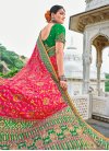 Satin Green and Rose Pink Traditional Designer Saree For Bridal - 2