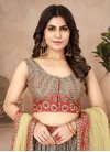 Brown and Red Chinon Designer Classic Lehenga Choli - 1