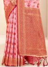 Pink and Red Woven Work Designer Contemporary Saree - 2
