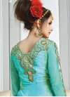 Lace Work Art Silk Designer Ankle Length Salwar Suit - 1