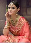 Best Rose Pink and Salmon Contemporary Saree For Bridal - 1