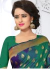 Invaluable Green and Navy Blue Traditional Saree - 1
