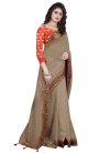 Vichitra Silk Lace Work Designer Contemporary Style Saree - 2