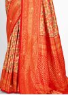 Gold and Red Traditional Designer Saree - 2