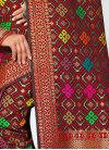 Voguish Banarasi Silk Black and Red Contemporary Style Saree - 2