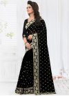 Girlish Faux Georgette Lace Work Classic Saree - 2