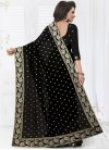 Girlish Faux Georgette Lace Work Classic Saree - 1