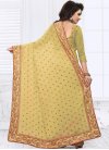 Bewildering Embroidered Work Faux Georgette Trendy Classic Saree - 1