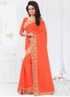Faux Georgette Embroidered Work Contemporary Style Saree - 2