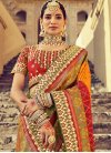 Mustard and Red Designer Contemporary Style Saree - 2