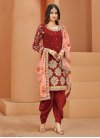 Embroidered Work Art Silk Designer Patiala Salwar Suit - 1