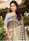 Black and Grey Traditional Designer Saree For Casual - 1