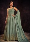 Faux Georgette Readymade Long Length Gown For Festival - 1