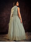 Faux Georgette Mirror Work Readymade Floor Length Gown - 3