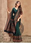 Woven Work Satin Silk Designer Traditional Saree - 3
