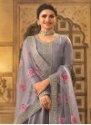 Prachi Desai Dola Silk Floor Length Anarkali Salwar Suit For Festival - 1