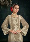 Faux Georgette Palazzo Straight Salwar Suit - 1