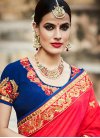 Intriguing  Embroidered Work Half N Half Saree For Bridal - 1