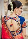 Intriguing  Embroidered Work Half N Half Saree For Bridal - 2