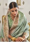 Woven Work Silk Blend Trendy Classic Saree - 1