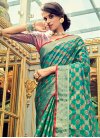 Rose Pink and Sea Green Trendy Classic Saree For Ceremonial - 1