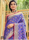 Patola Silk Woven Work Rose Pink and Violet Designer Contemporary Style Saree - 1