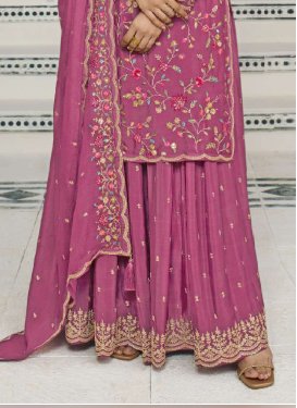 Prachi Desai Embroidered Work Designer Palazzo Salwar Suit