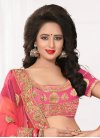 Vehemently Red and Rose Pink Trendy A Line Lehenga Choli For Bridal - 2
