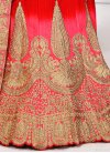 Vehemently Red and Rose Pink Trendy A Line Lehenga Choli For Bridal - 1