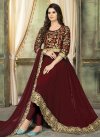 Embroidered Work Faux Georgette Asymmetrical Salwar Suit - 1