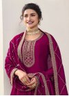 Prachi Desai Embroidered Work Dola Silk Long Length Designer Anarkali Suit - 1