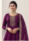 Prachi Desai Dola Silk Long Length Anarkali Salwar Suit - 1