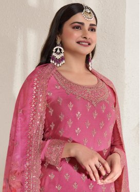 Prachi Desai Chinon Designer Palazzo Salwar Suit