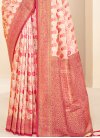 Paithani Silk Beige and Rose Pink Woven Work Designer Contemporary Style Saree - 2
