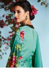 Excellent Green and Turquoise Palazzo Style Pakistani Salwar Suit For Festival - 2