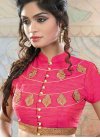 Festal Beads Work Rose Pink Jacquard Silk Trendy Designer Lehenga Choli - 2