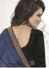 Urbane  Black and Navy Blue Contemporary Style Saree For Ceremonial - 2