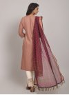 Off White and Salmon Embroidered Work Readymade Designer Salwar Suit - 3