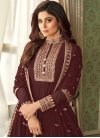 Shamita Shetty Faux Georgette Embroidered Work Floor Length Anarkali Suit - 1