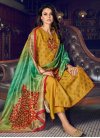 Embroidered Work Palazzo Style Pakistani Salwar Kameez For Ceremonial - 1