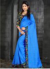 Light Blue and Navy Blue  Traditional Saree - 1