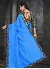 Light Blue and Navy Blue  Traditional Saree - 2