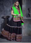 Black and Mint Green Art Silk Designer Classic Lehenga Choli - 1