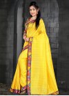 Bhagalpuri Silk Blue and Yellow Trendy Classic Saree - 1