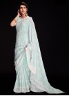 Embroidered Work Faux Georgette Contemporary Style Saree - 3